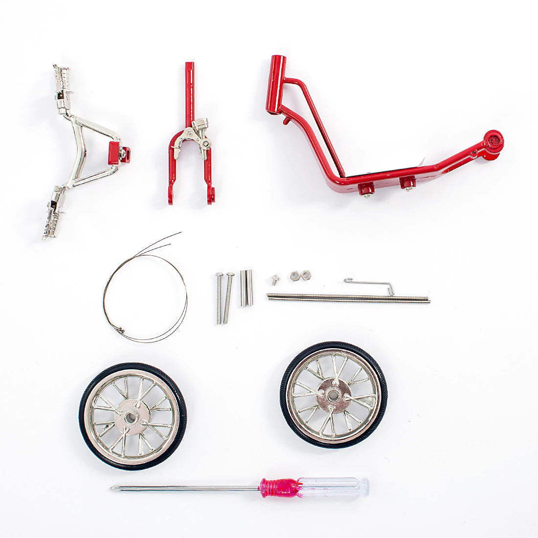 DIY Metal Handmade Scooter Model Crafts Decoration - Red FS-0065 Model Building Kits 2020 New Arrival