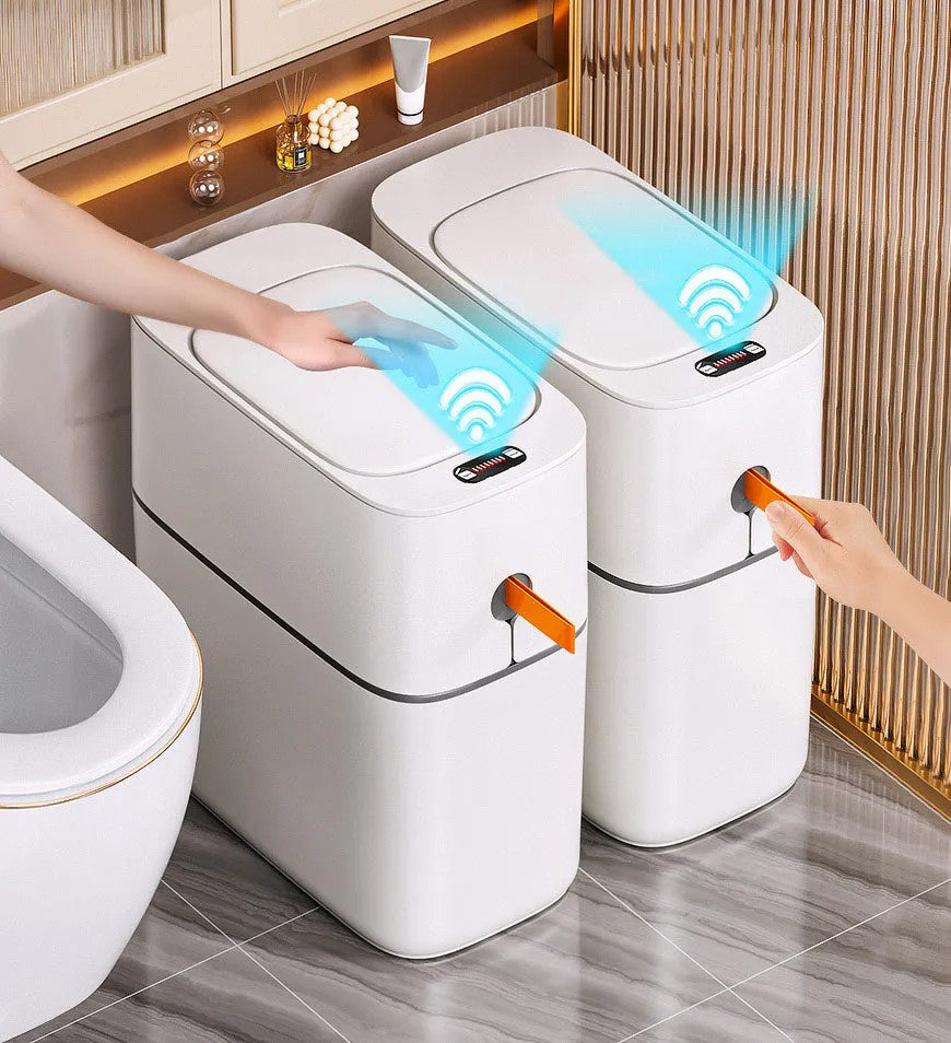 3.6 Gallon Automatic Smart Sensor Bathroom Trash Can with Lid