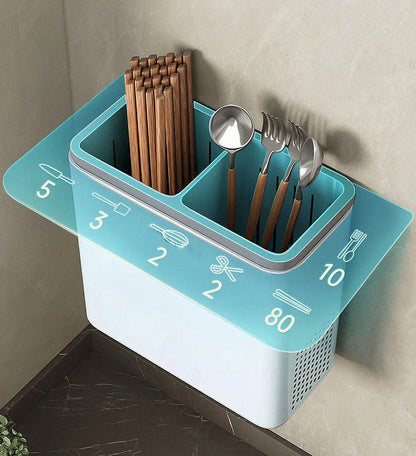 Cutlery Storage Organizer Countertop Dustproof with Drainage Hole z118