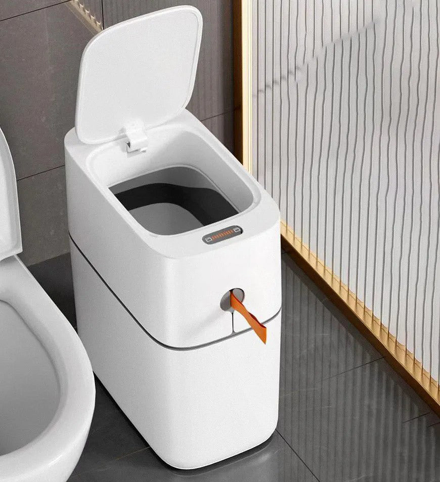 3.6 Gallon Automatic Smart Sensor Bathroom Trash Can with Lid