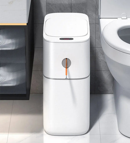 3.6 Gallon Automatic Smart Sensor Bathroom Trash Can with Lid