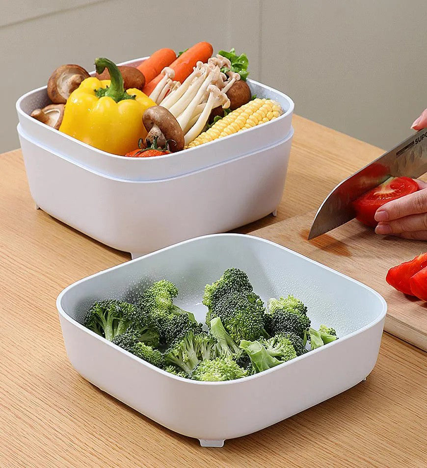 4 Pieces Portable Drain Basket for Draining Vegetables Fruits Z25