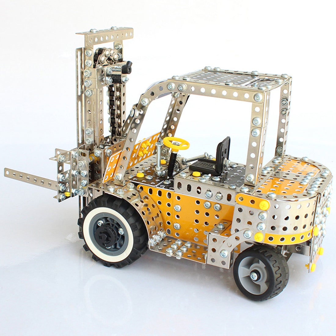 Forklift Model Kit - DIY Your Own Forklift - Metal Assembly Construction Vehicle Toy 1300Pcs