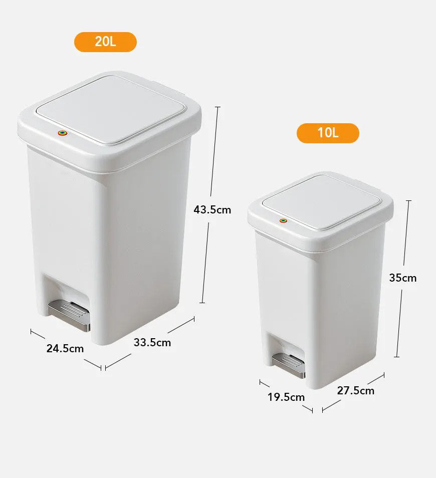 Two Pack Trash Can Set with Pedals Z40