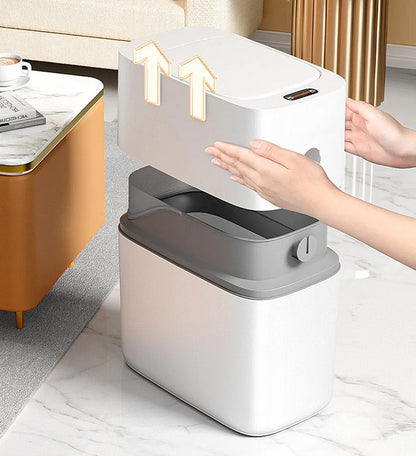 3.6 Gallon Automatic Smart Sensor Bathroom Trash Can with Lid