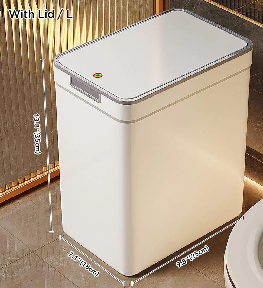 14L Trash Can with Press Type Lid for Bathroom Slim Z161