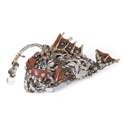 1064Pcs DIY Model Kit Metal Steampunk Anglerfish