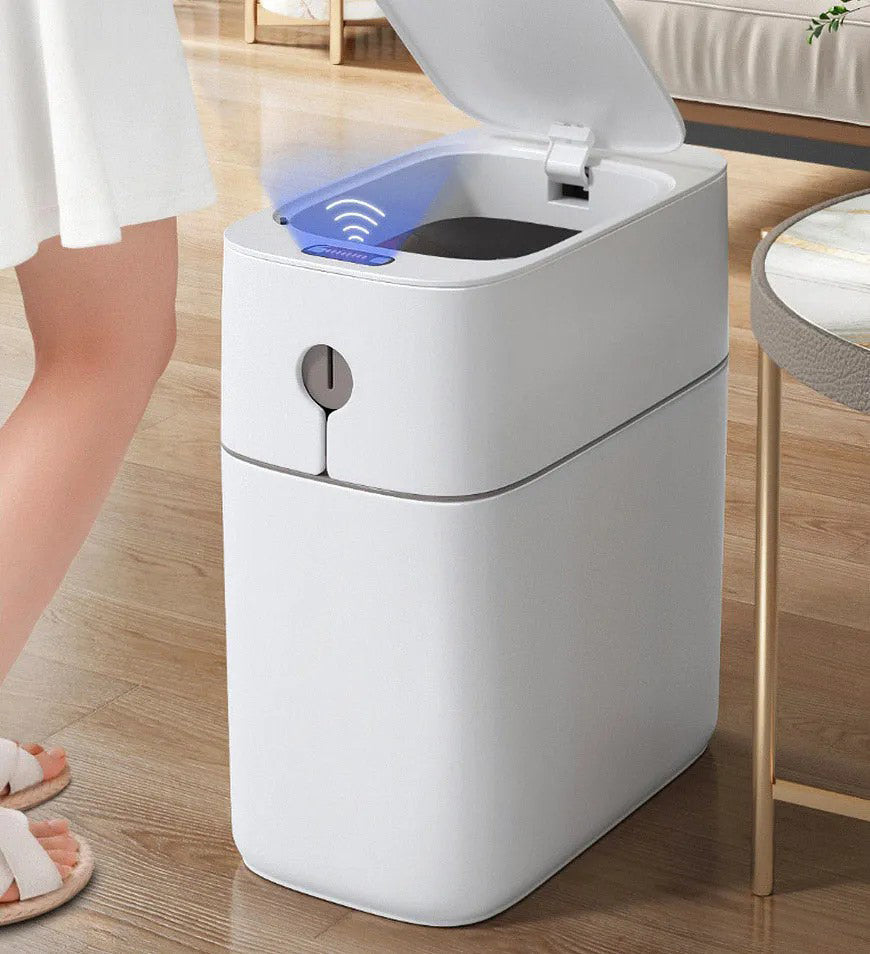 3.6 Gallon Automatic Smart Sensor Bathroom Trash Can with Lid