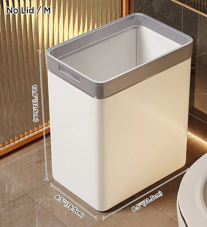 14L Trash Can with Press Type Lid for Bathroom Slim Z161