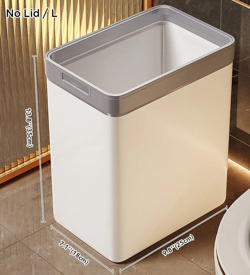 14L Trash Can with Press Type Lid for Bathroom Slim Z161