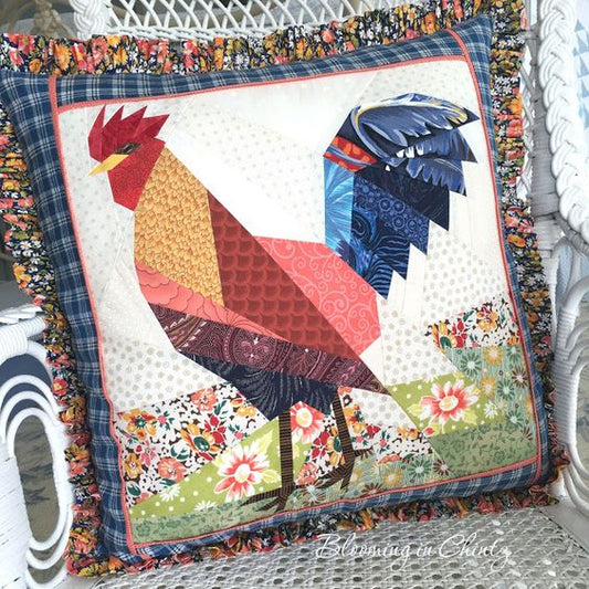 Rooster CLA080424138 Quilted Pillow Case