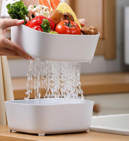 4 Pieces Portable Drain Basket for Draining Vegetables Fruits Z25