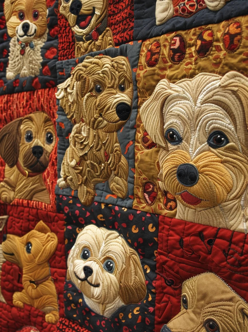 Dogs TAI280224141 Quilt Blanket