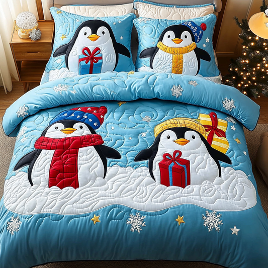 Christmas Penguin TAI201124315 Quilt Bedding Set