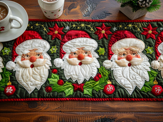 Christmas Santa TAI111124377 Quilted Table Runner