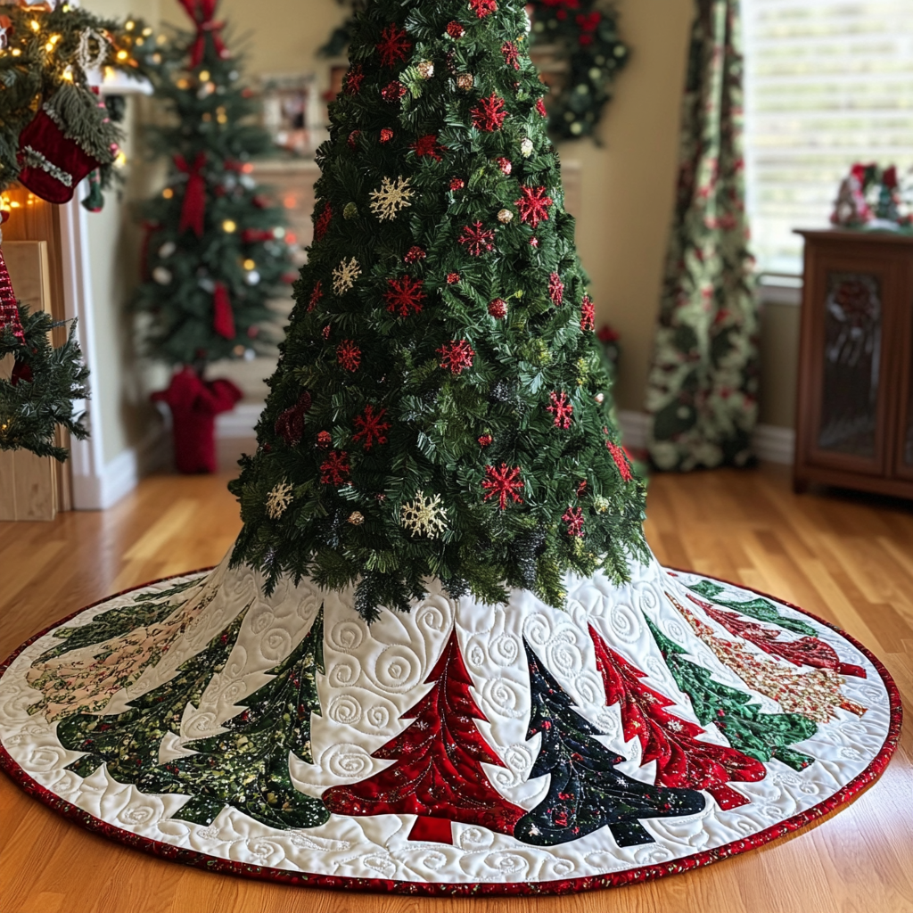 Christmas Tree TAI041024005 Quilted Tree Skirt