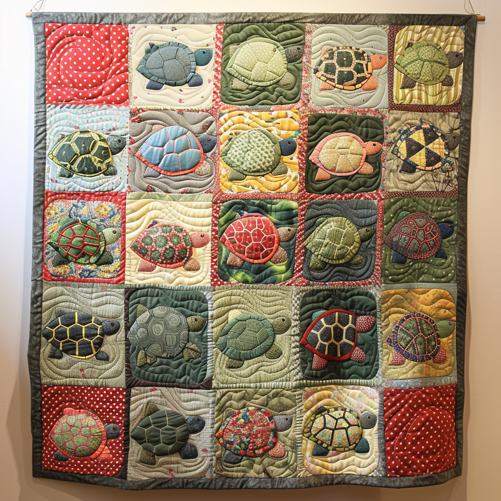 Turtle TAI100724005 Quilt Blanket