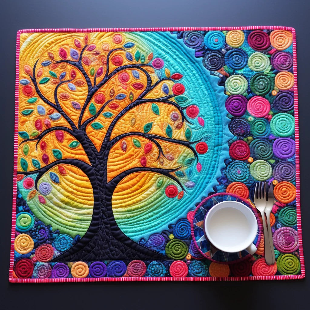 Tree Of Life TAI260224121 Quilted Placemats