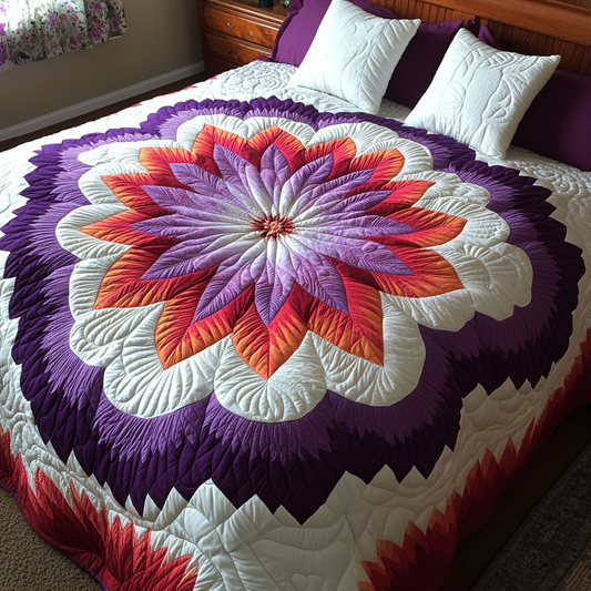 Purple Flower TAI181024014 Quilt Blanket