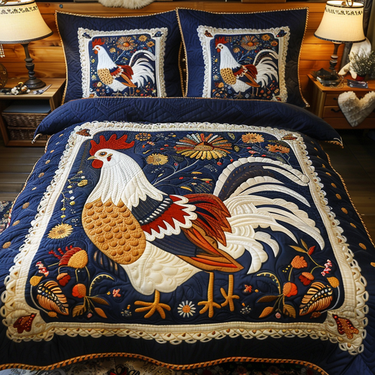 Rooster TAI251124054 Quilt Bedding Set