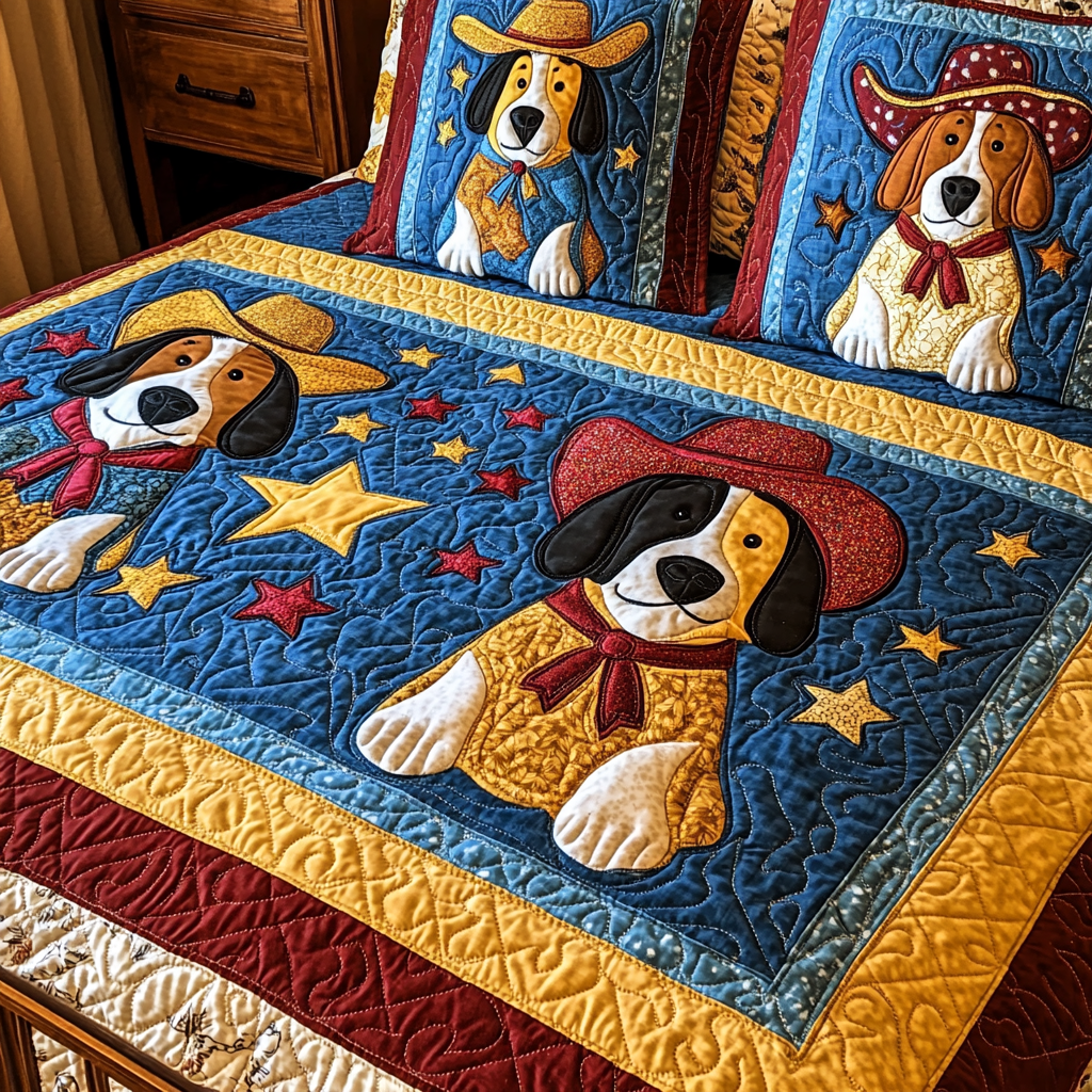 Cowboy Dog DAI241224236 Quilt Bedding Set