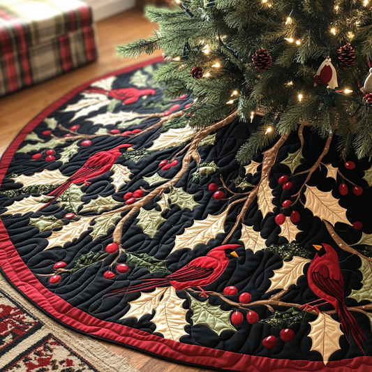 Christmas Cardinal TAI091024313 Quilted Tree Skirt