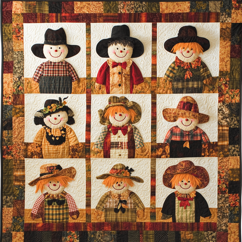 Autumn Scarecrow DAI221024152 Quilt Blanket