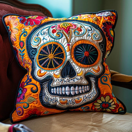 Sugar Skull TAI240424260 Quilted Pillow Case