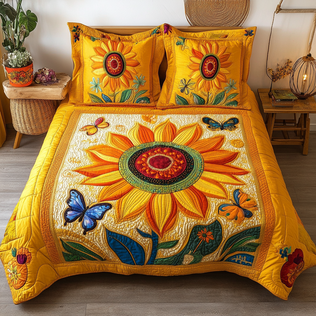 Sunflower DAI280824002 Quilt Bedding Set