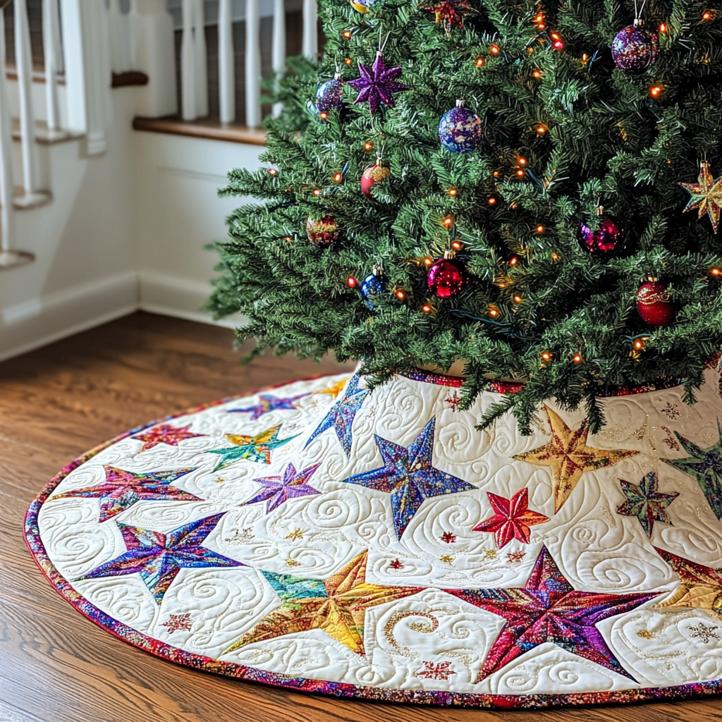 Star DAI040924103 Quilted Tree Skirt