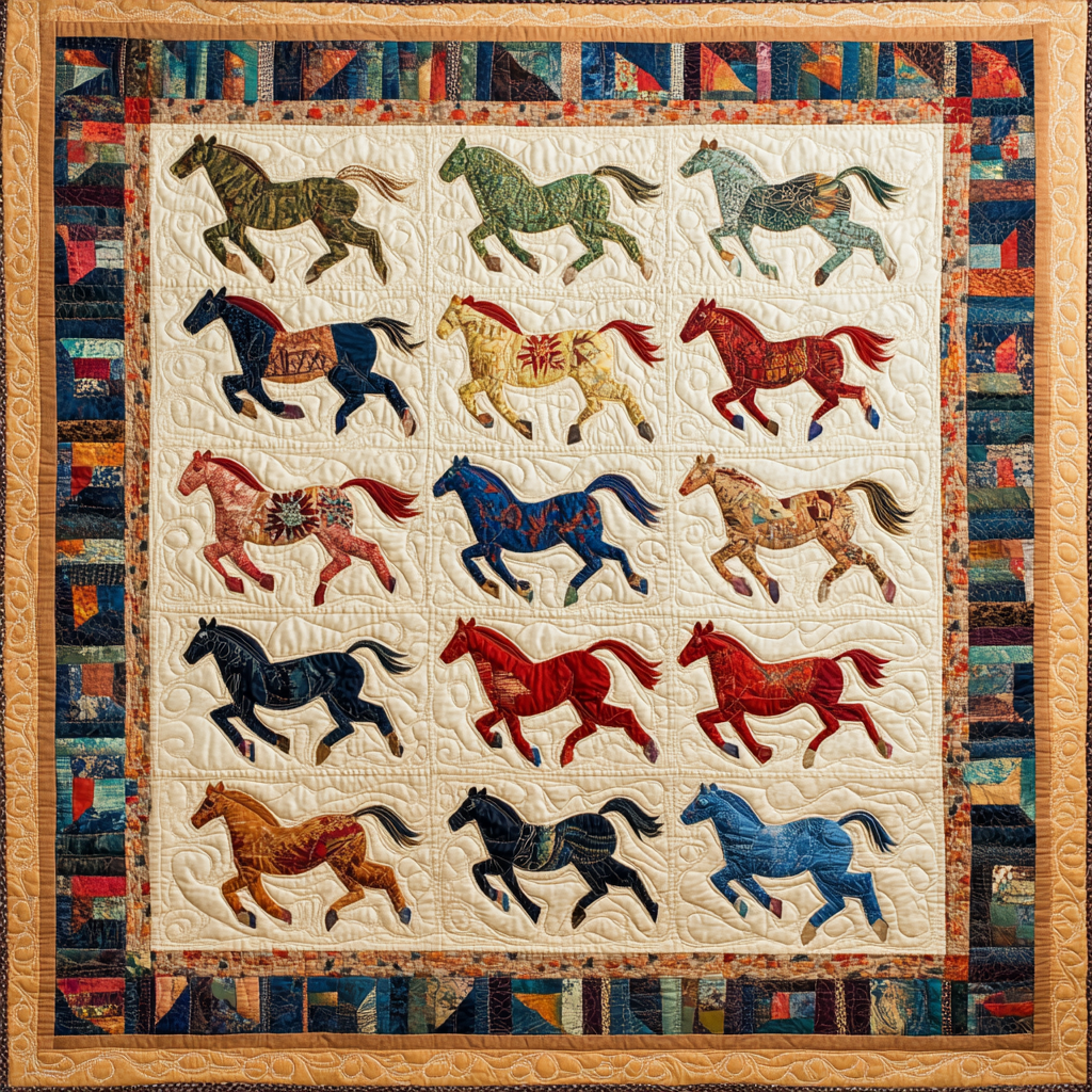 Horse DAI070824075 Quilt Blanket