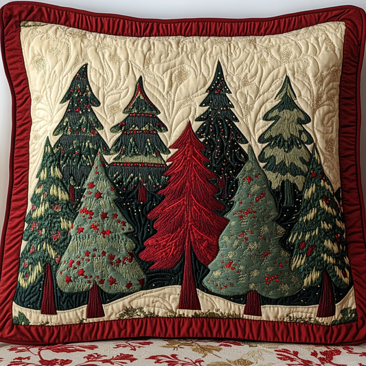 Christmas Tree TAI141124391 Quilted Pillow Case