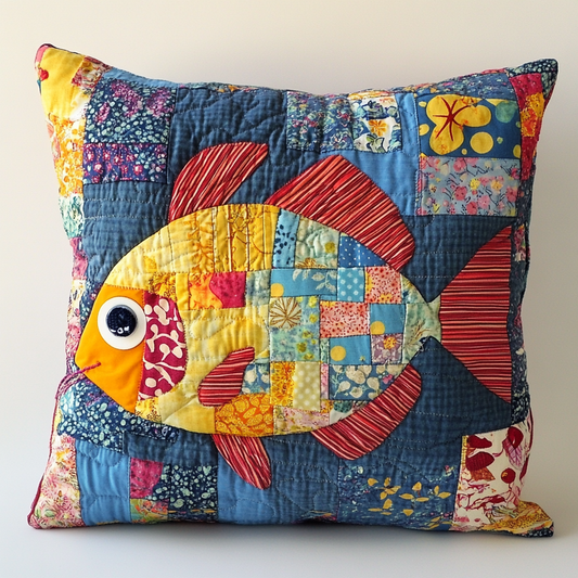 Fish TAI130824270 Quilted Pillow Case