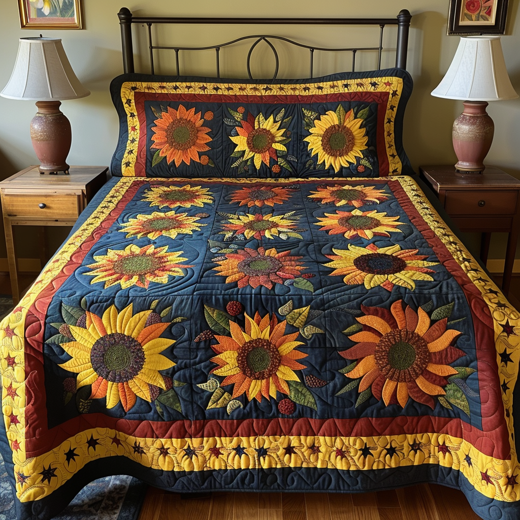 Sunflower TAI040624054 Quilt Bedding Set