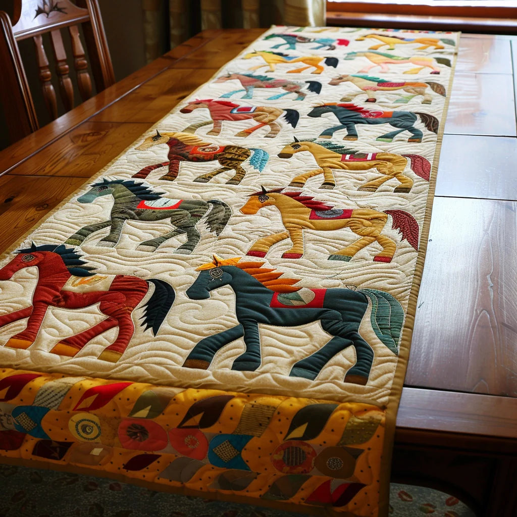 Horse TAI060324299 Quilted Table Runner