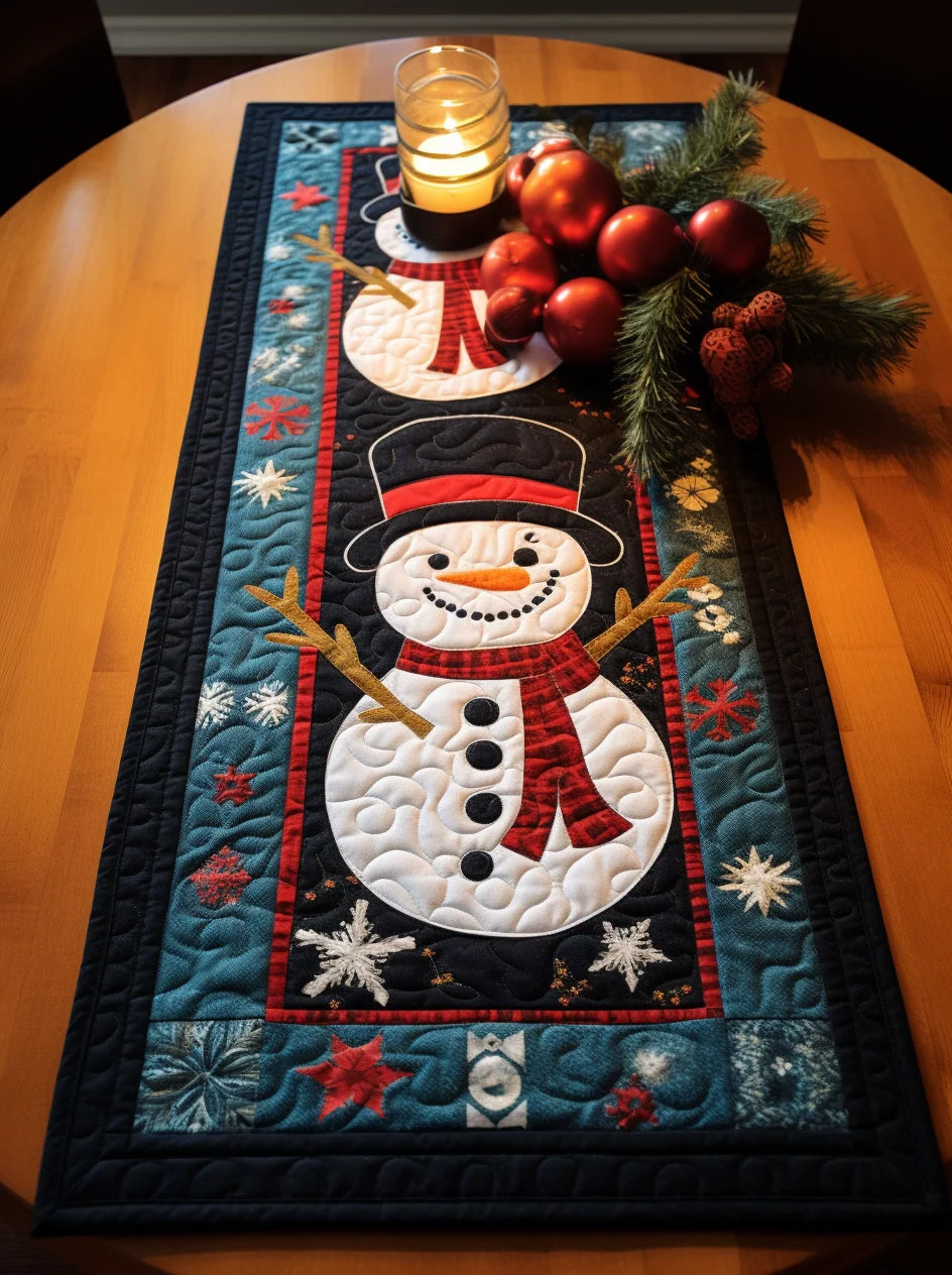 Christmas Snowman TAI280224008 Quilted Table Runner