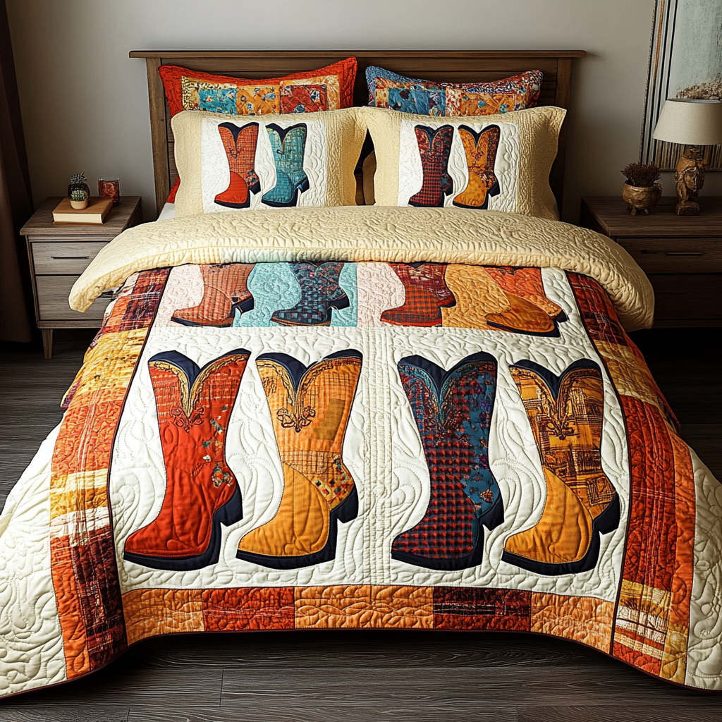 Cowboy Boots DAI280824253 Quilt Bedding Set