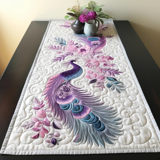 Peacock TAI260224481 Quilted Table Runner