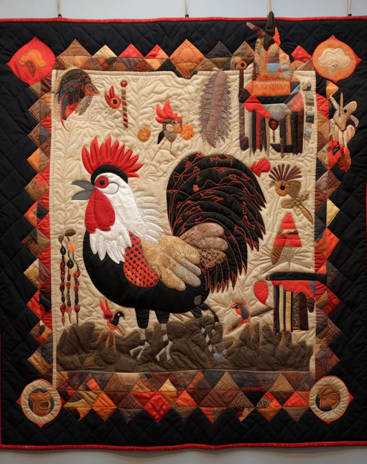 Rooster TAI07122308 Quilt Blanket