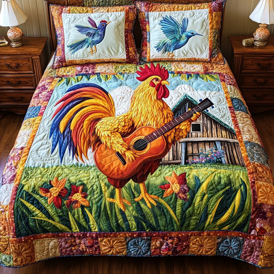 Chicken Guitarist DAI241224204 Quilt Bedding Set