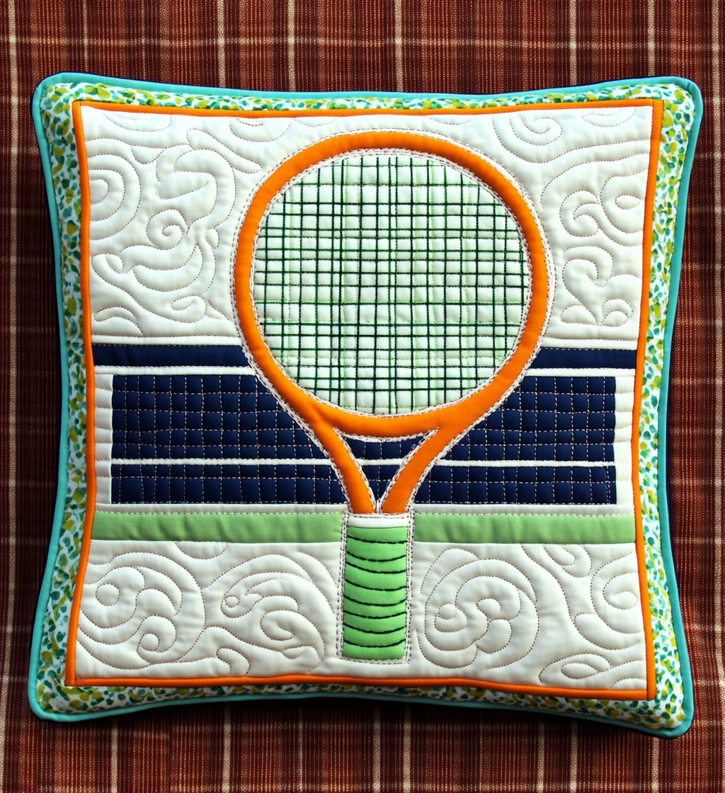 Tennis Racket DAI181124105 Quilted Pillow Case