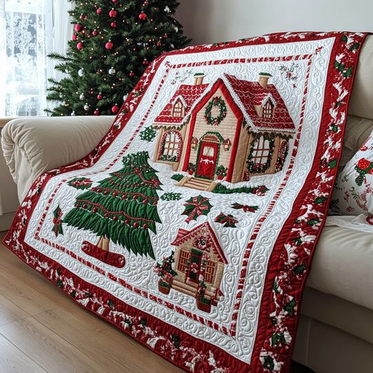 Christmas House DAI111124504 Quilt Blanket