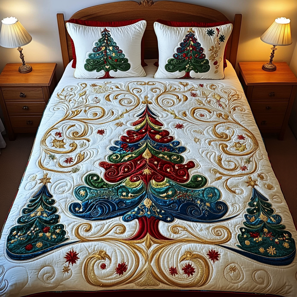 Christmas Tree TAI111124114 Quilt Bedding Set