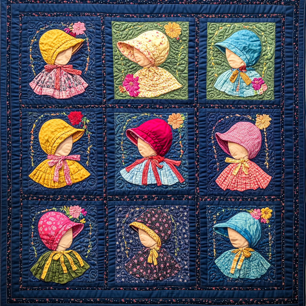 Sunbonnet Sue DAI040924244 Quilt Blanket