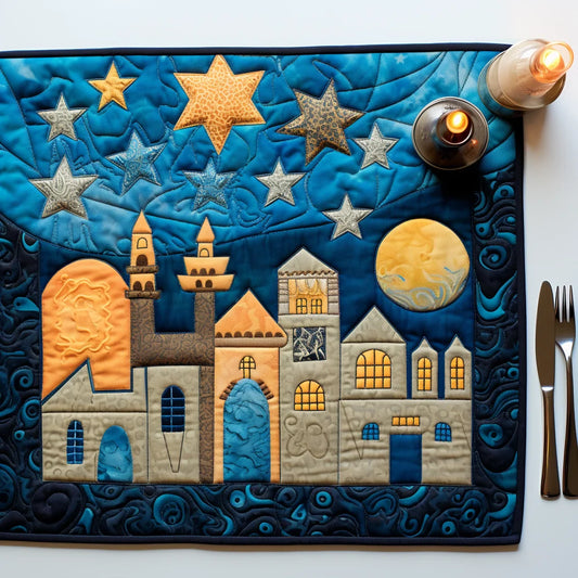 Jewish Hanukkah TAI040124367 Quilted Placemats