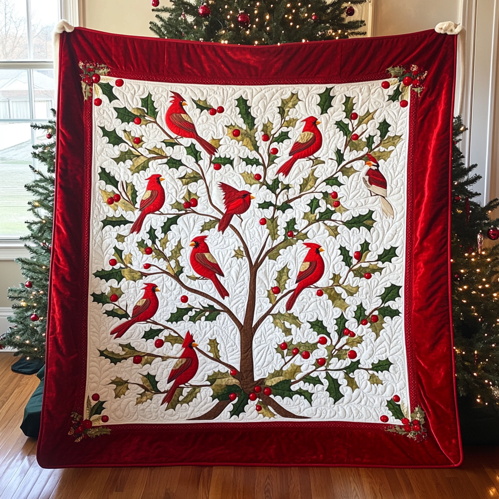 Christmas Cardinal TAI021024002 Quilt Blanket