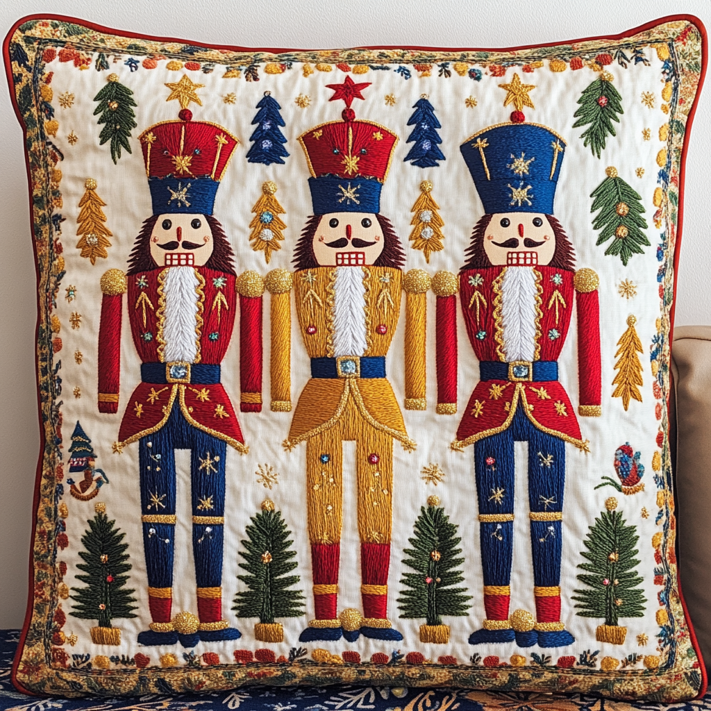 Christmas Nutcracker TAI181024436 Quilted Pillow Case