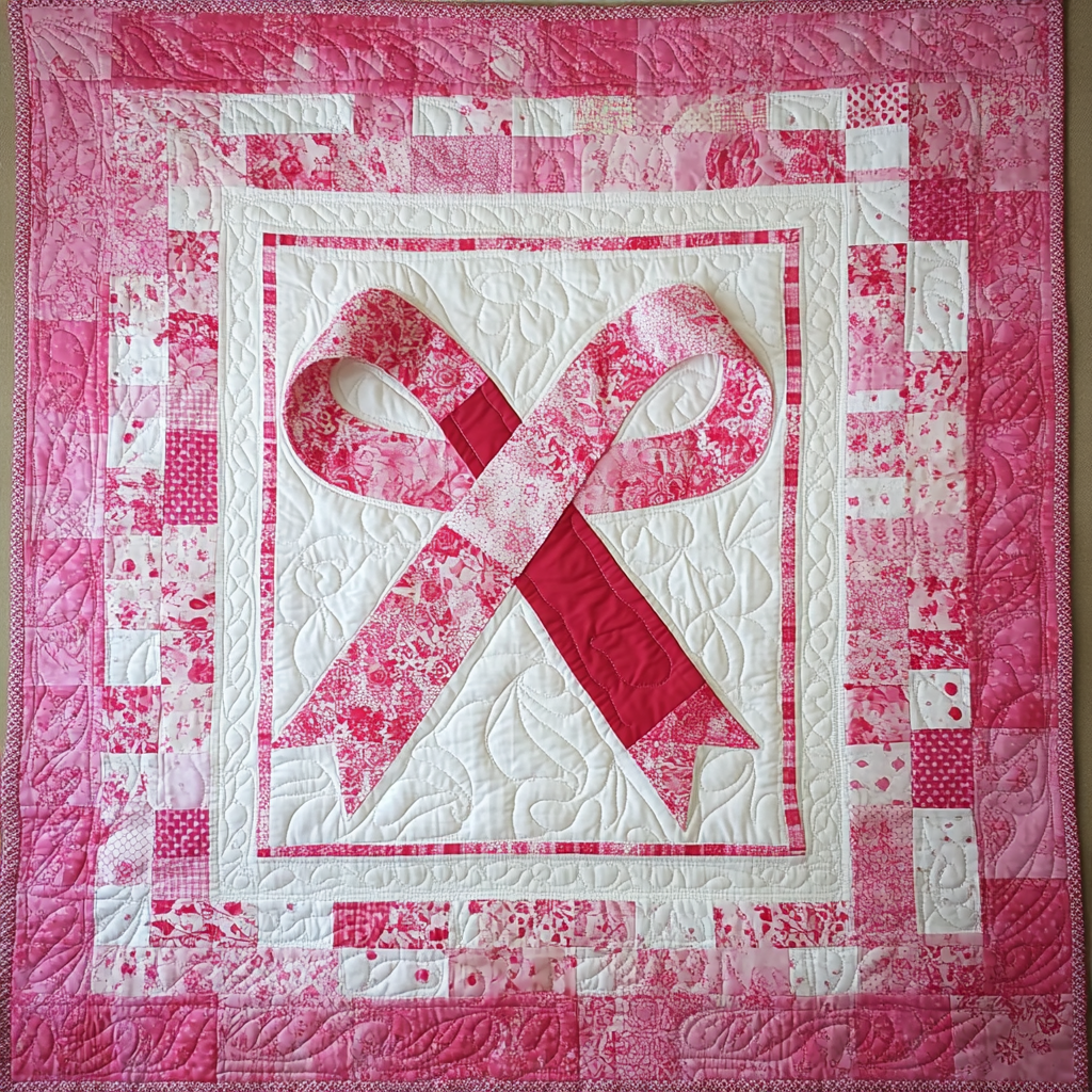 Pink Ribbon TAI101224137 Quilt Blanket