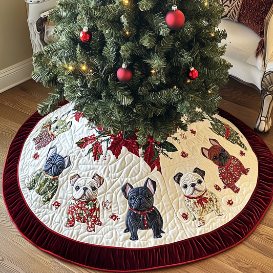 French Bulldog TAI041024188 Quilted Tree Skirt