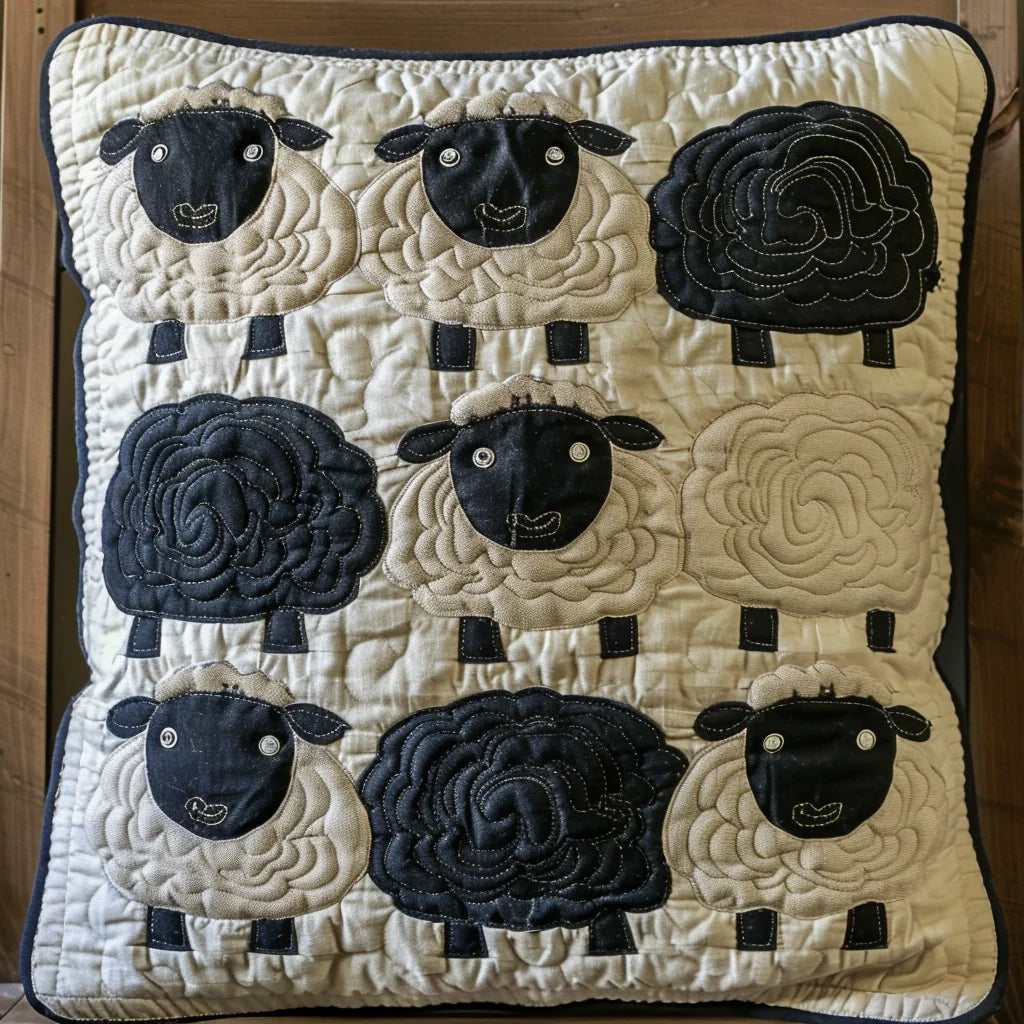 Sheep TAI060324244 Quilted Pillow Case